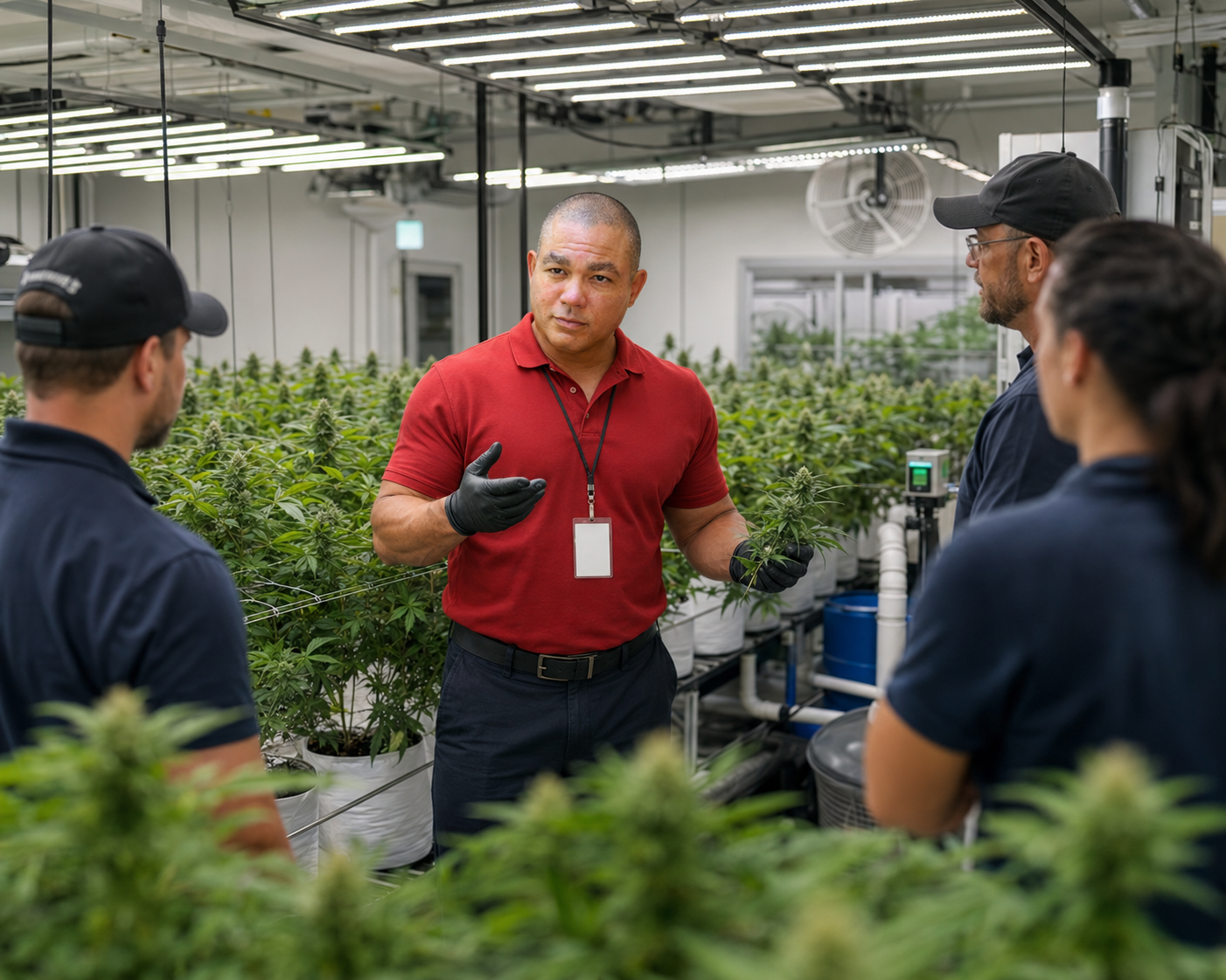 BiomedRx hydroponic cannabis plants under cultivation